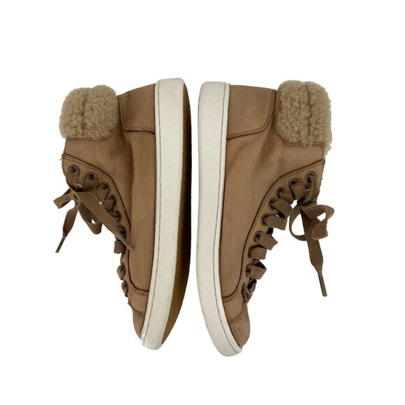 UGG 1019716 Alameda Zip Sneaker Boot Women 6.5 Shoe Leather Sherpa Mid 6986 - Picture 6 of 10